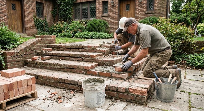 Brick Stairs Repair in Miami Beach, FL