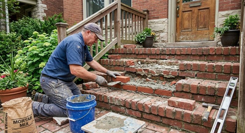 Brick Stoop Repair in Broward County, FL