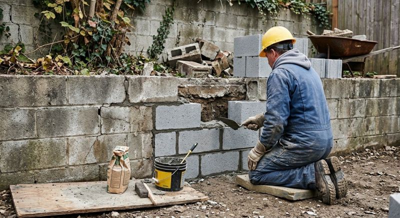 Cinder Block Wall Repair in Boca Raton, FL