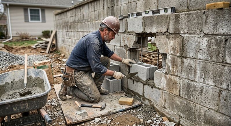Cinder Block Wall Repair in Deerfield Beach, FL