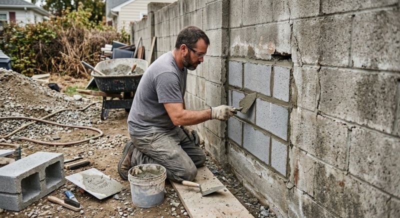 Cinder Block Wall Repair in Hialeah, FL